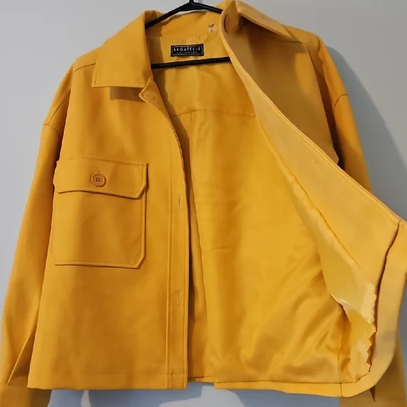 Yellow Pleather Jacket - Picture 6 of 6